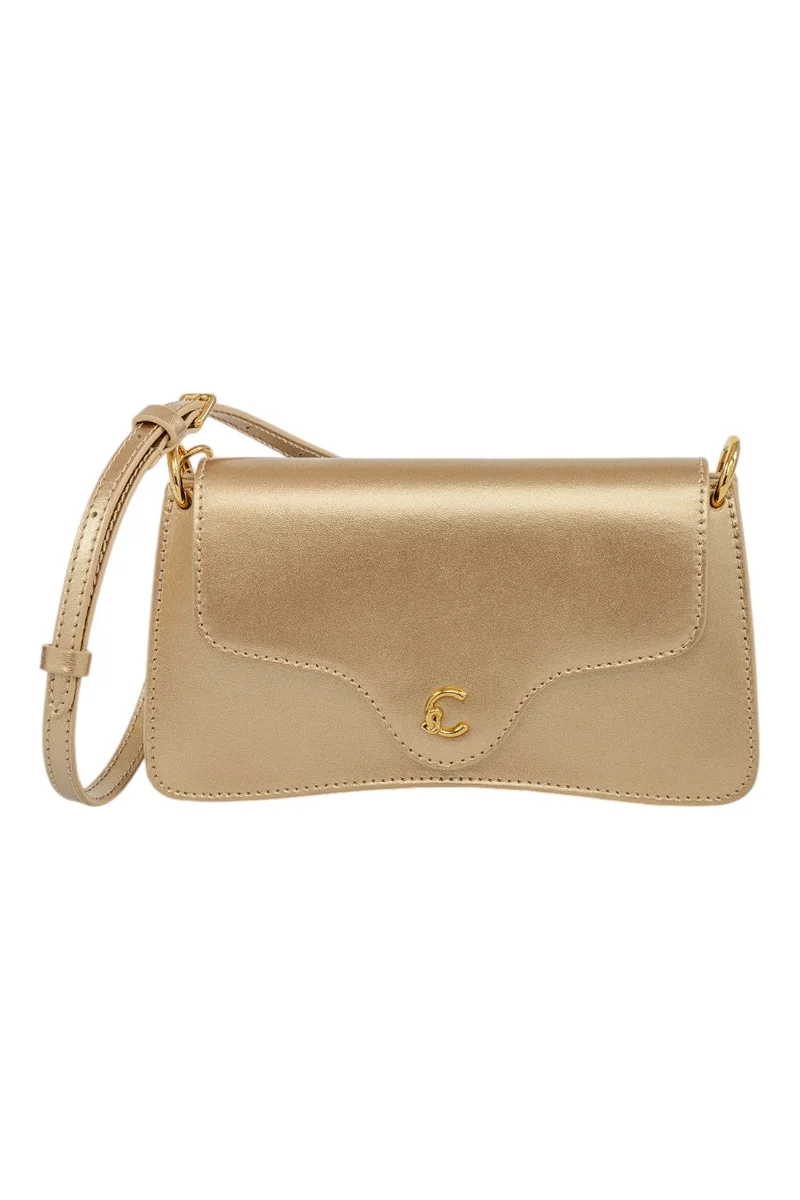 C-Me Clutch Crossbody Bag-Gold